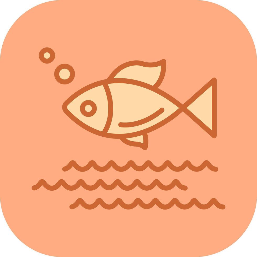 icono de vector de pescado