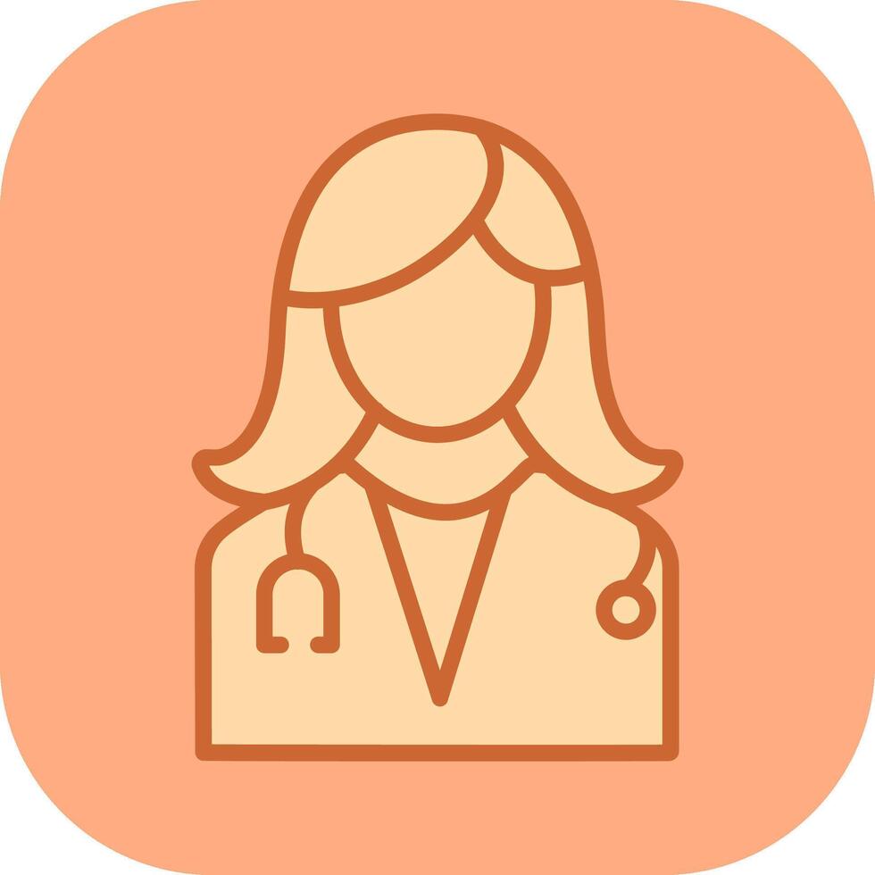 icono de vector de doctora