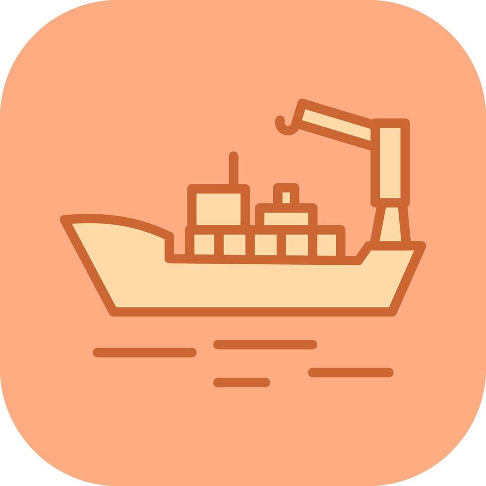 Cargo Ship II Vector Icon