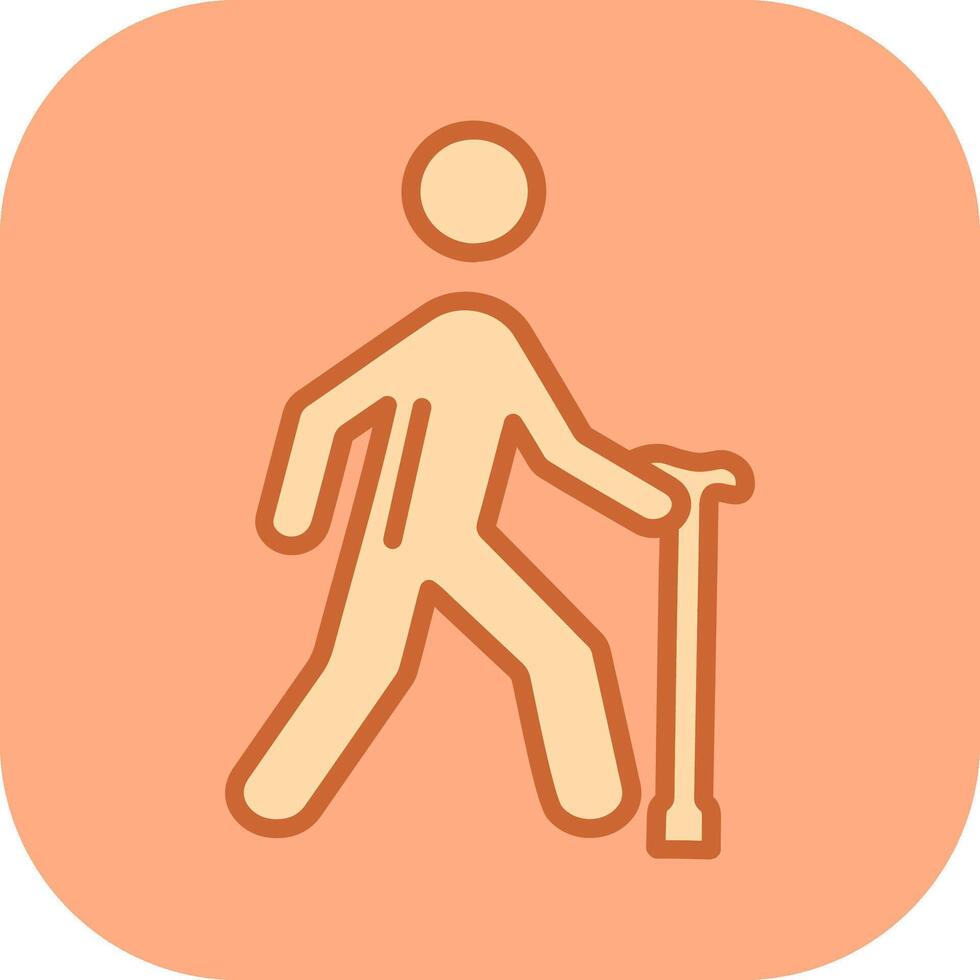 Walking Stick Vector Icon