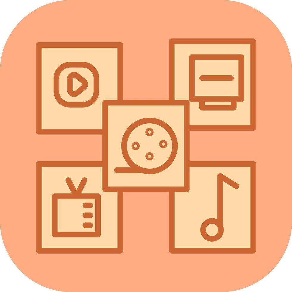 icono de vector multimedia