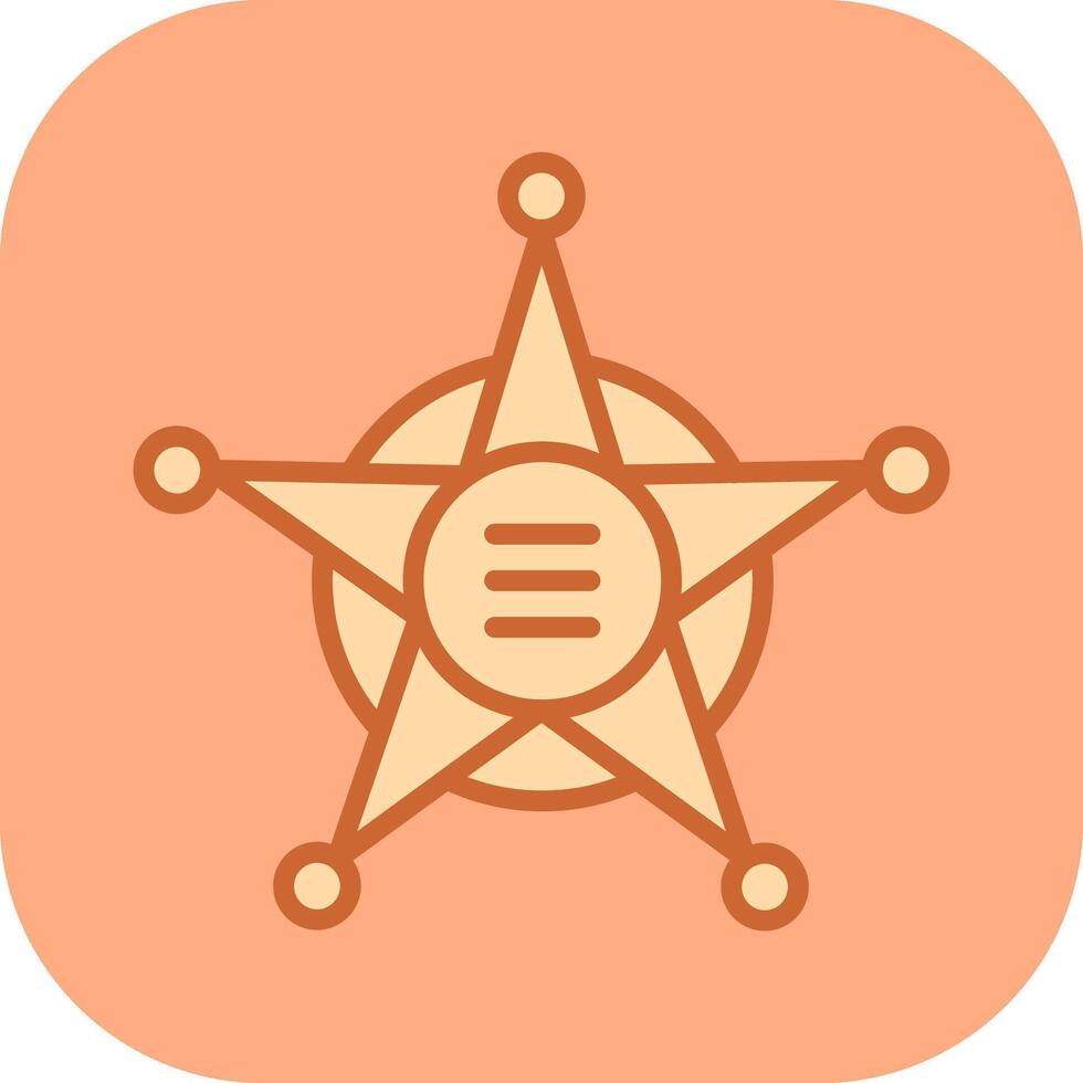 Sheriff Badge Vector Icon