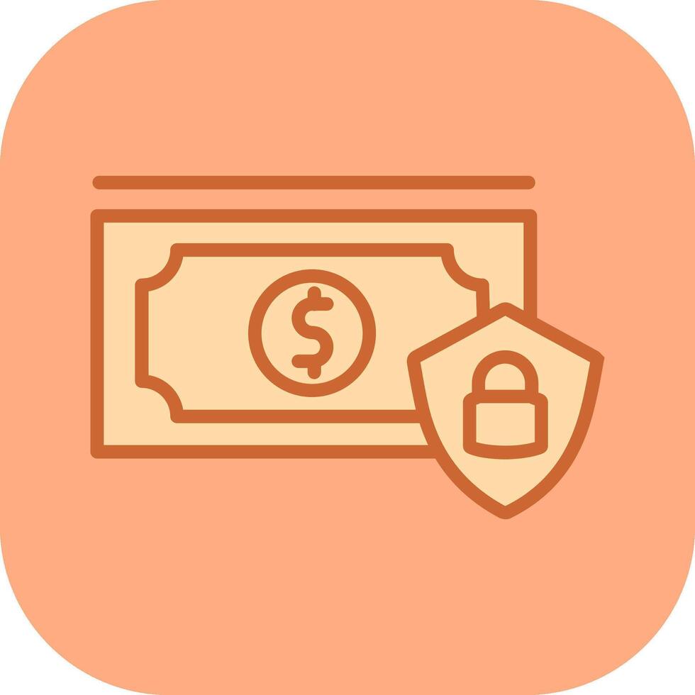 icono de vector de dinero seguro