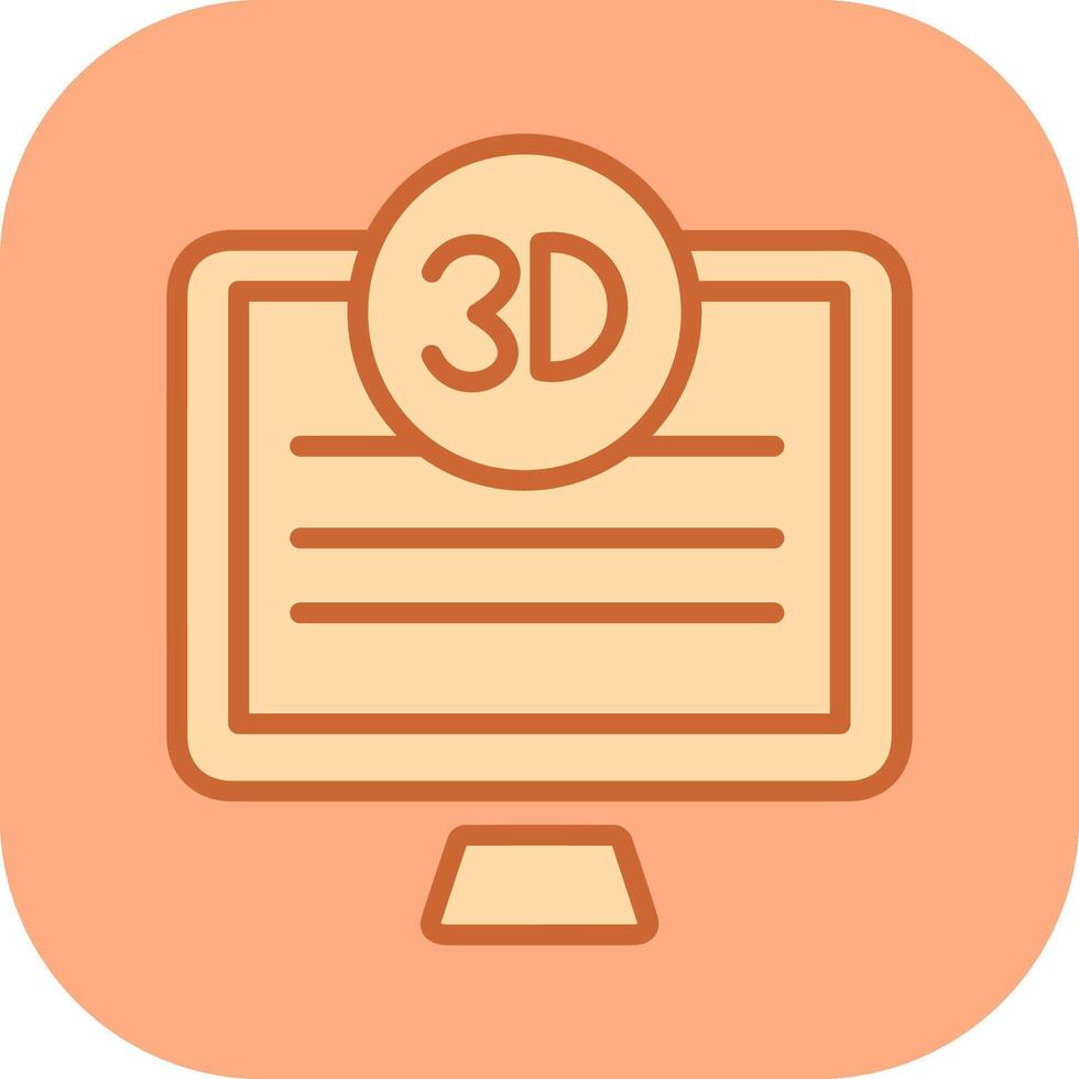 3D Quality Screen Vector Icon