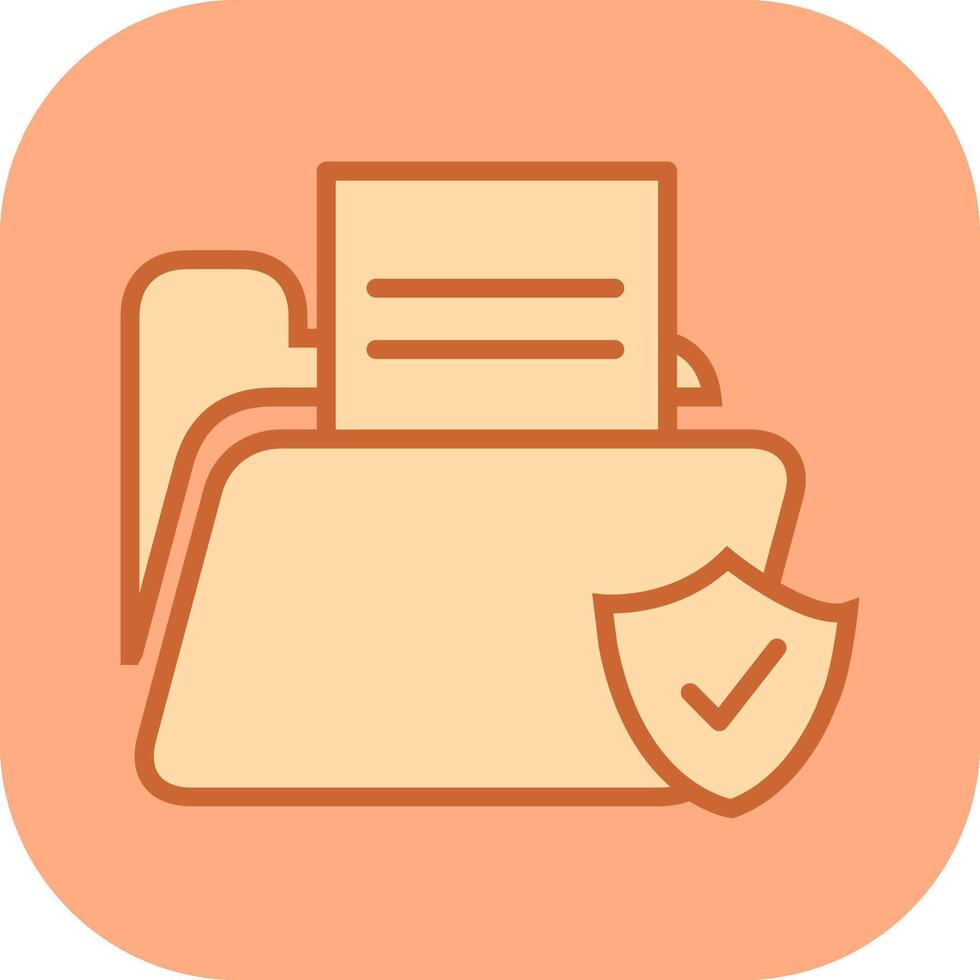 Shield Folder Vector Icon