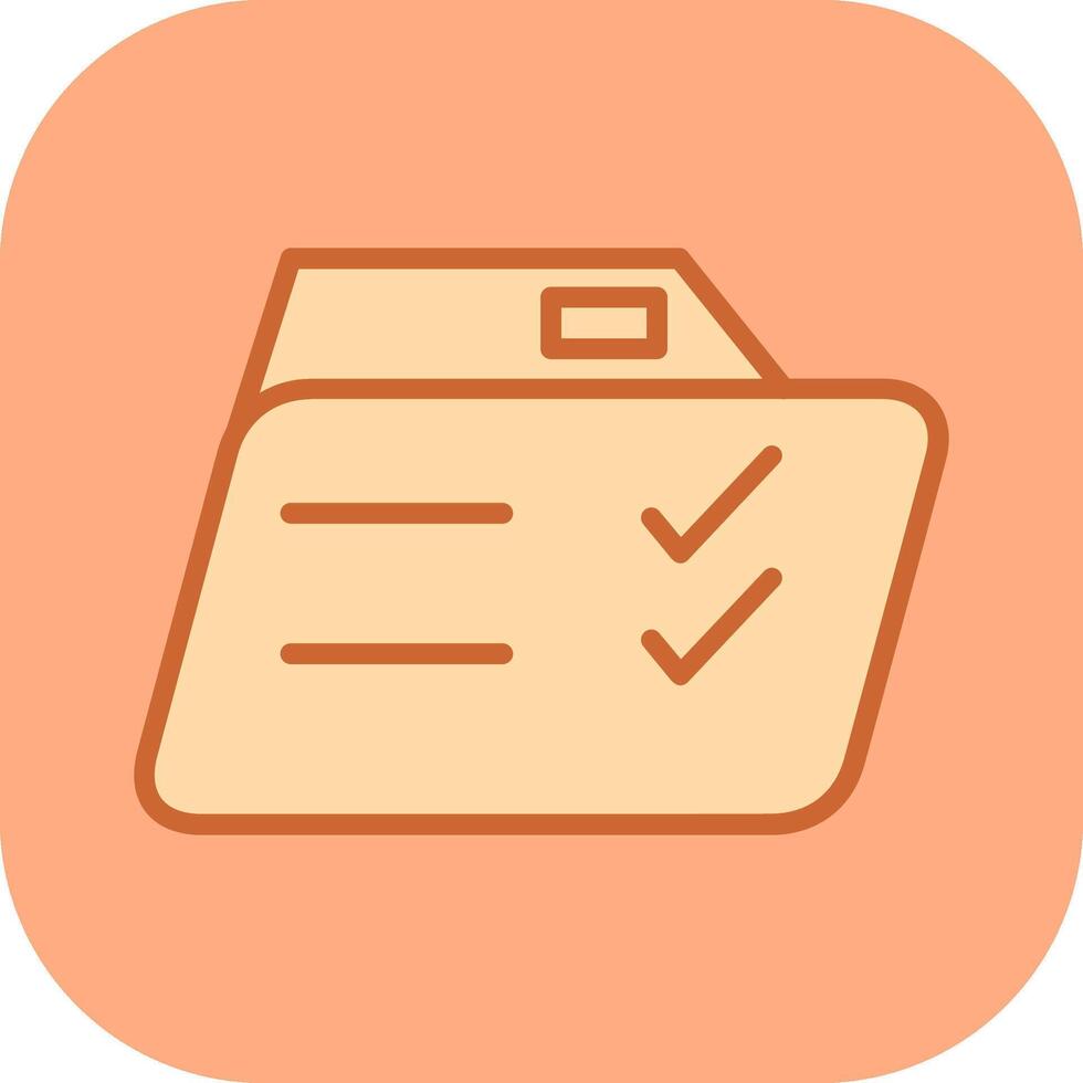 Lista de Verificación carpeta vector icono