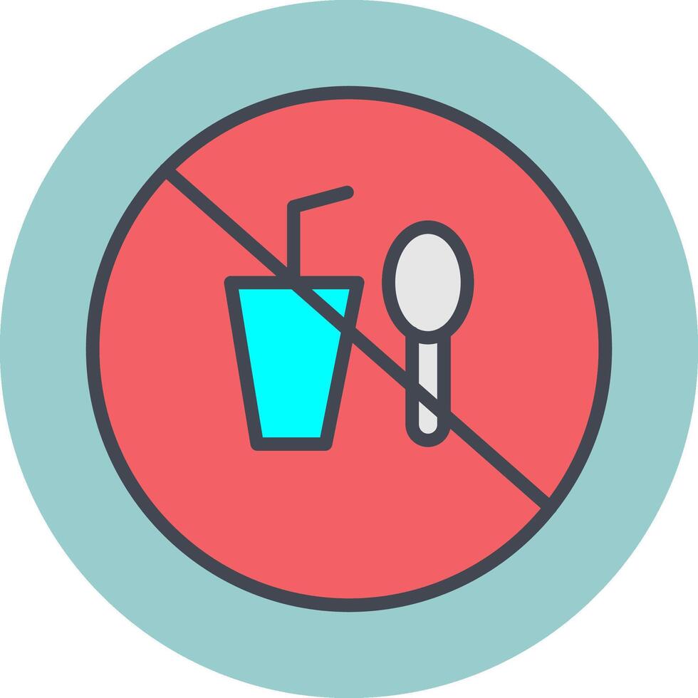 No Food or Drinks Vector Icon