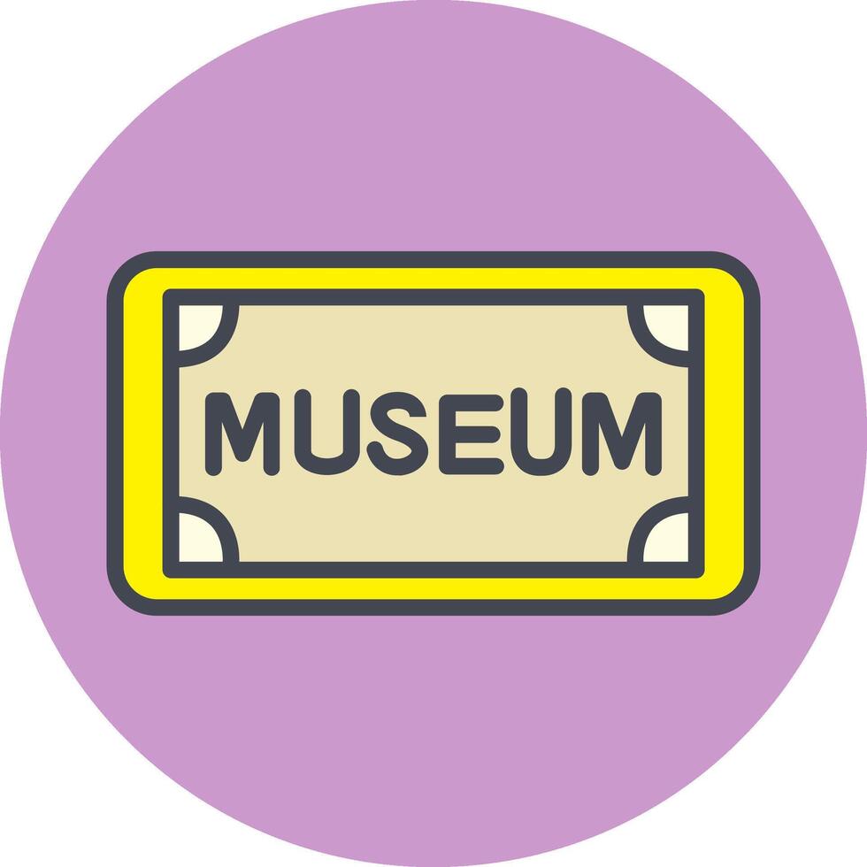 Museum Tag Vector Icon