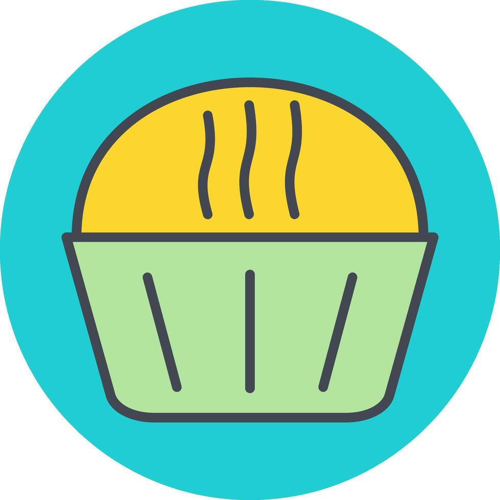 icono de vector de muffin de crema