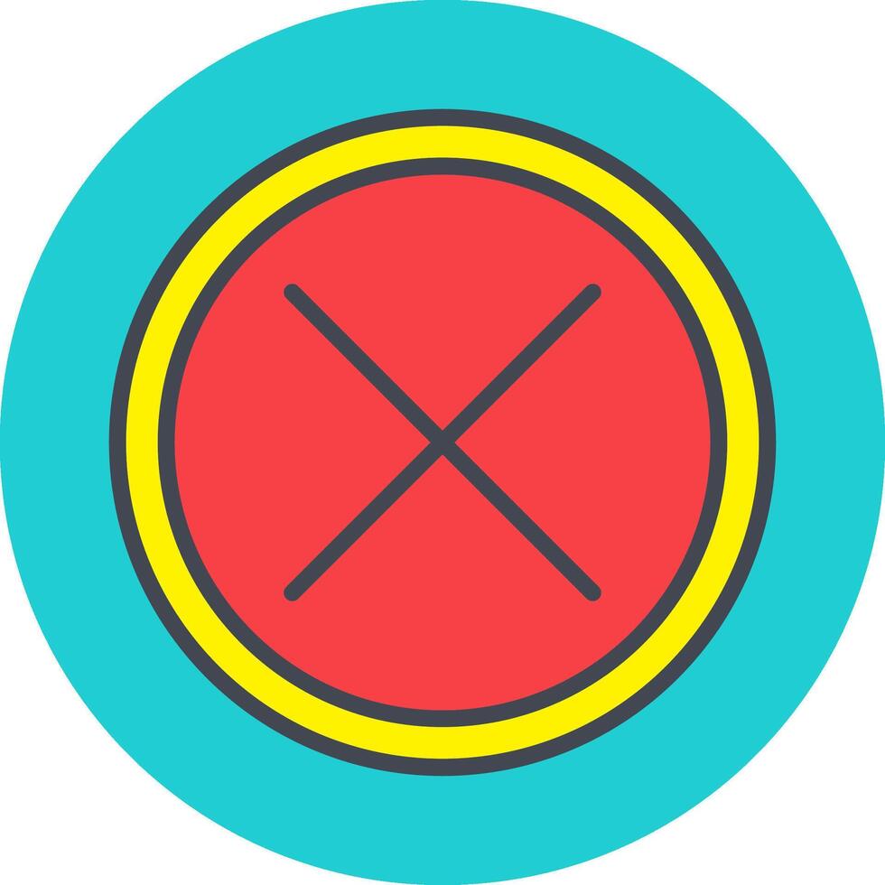 Do Not Cross Vector Icon