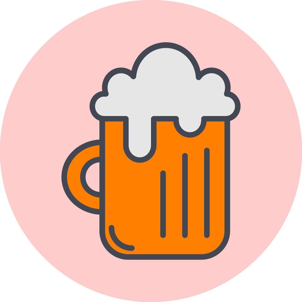 medio litro de cerveza yo vector icono