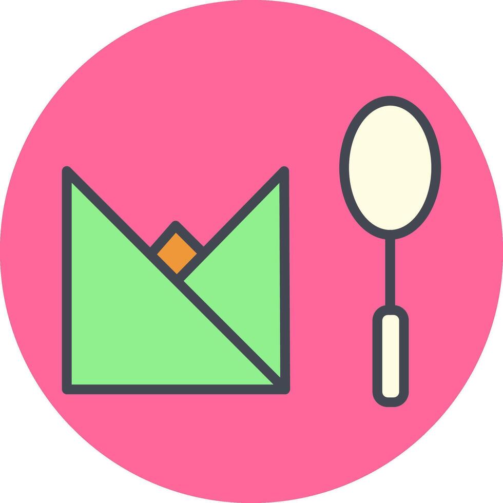 Spoon and Napkin Vector Icon