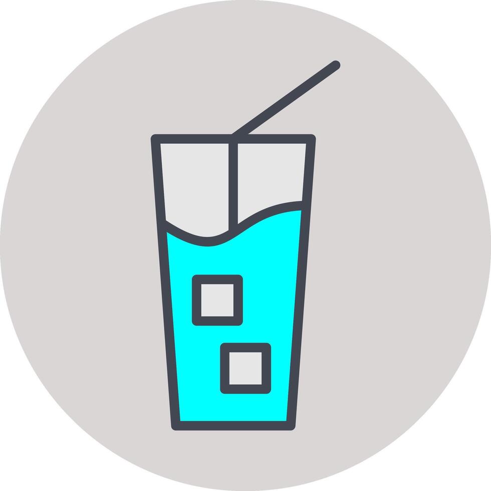 Iced Coffee Vector Icon