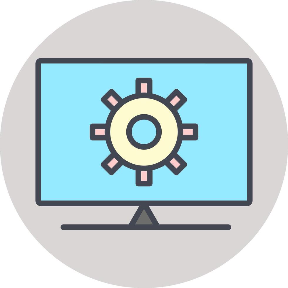 Computer Settings Vector Icon