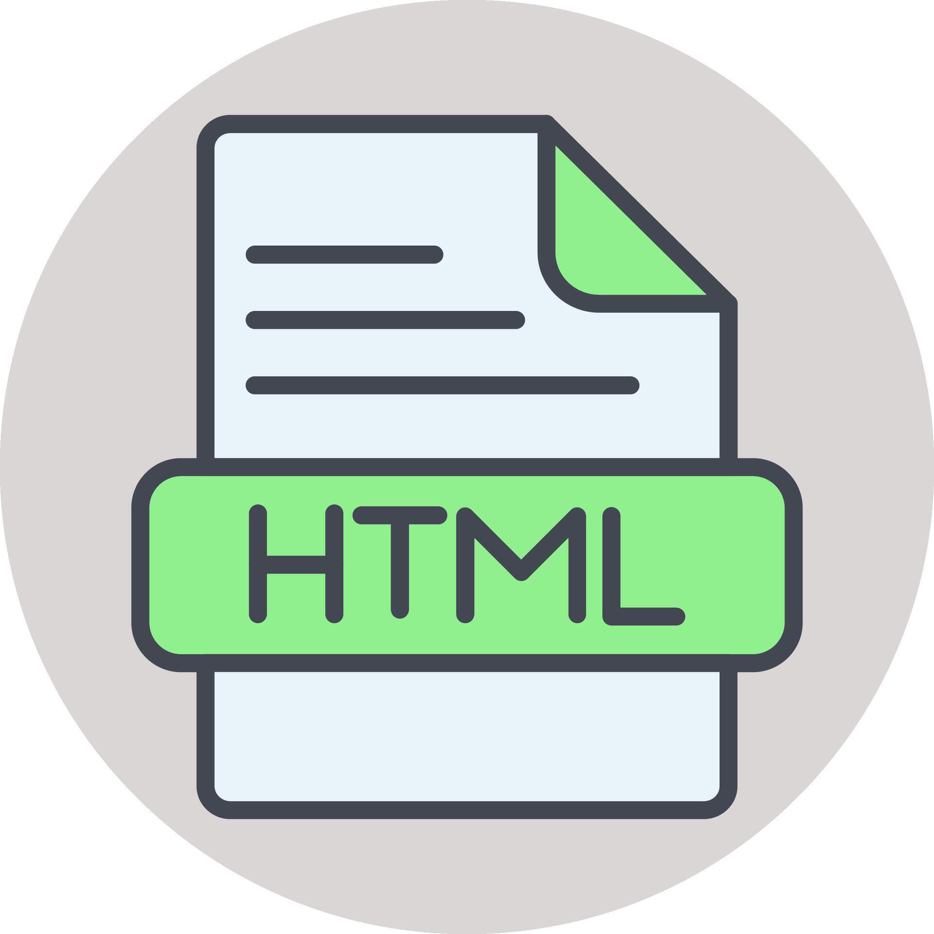 HTML Vector Icon 41344550 Vector Art at Vecteezy