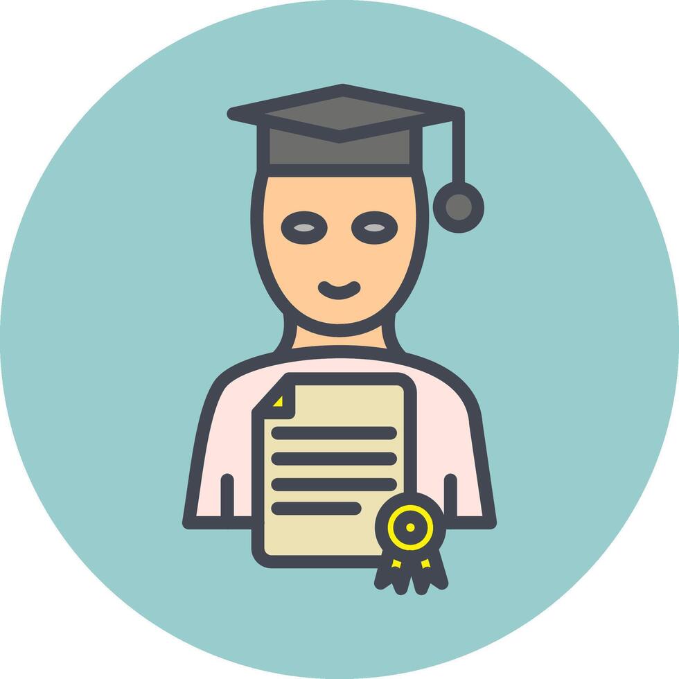 Student Holding Degree Vector Icon