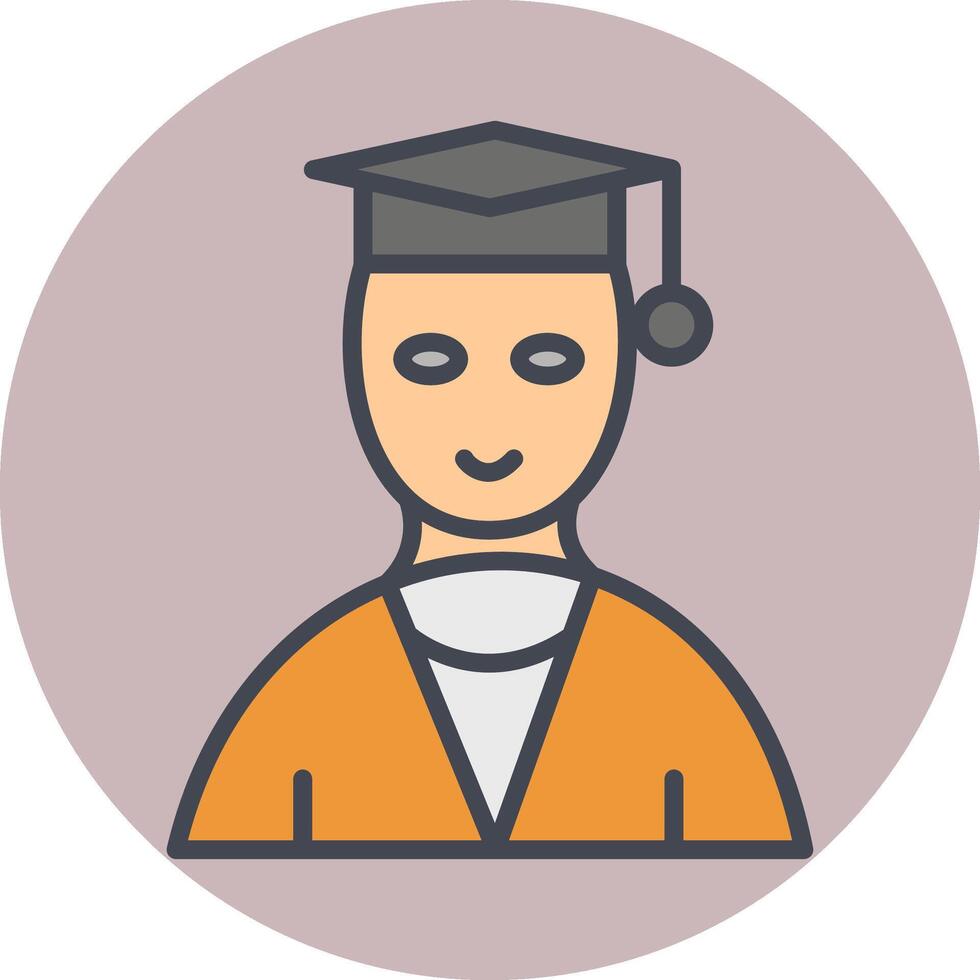 masculino graduado vector icono