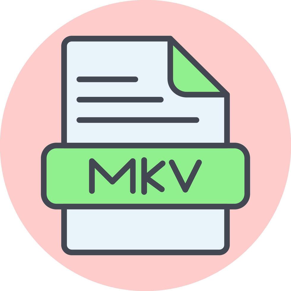 icono de vector mkv