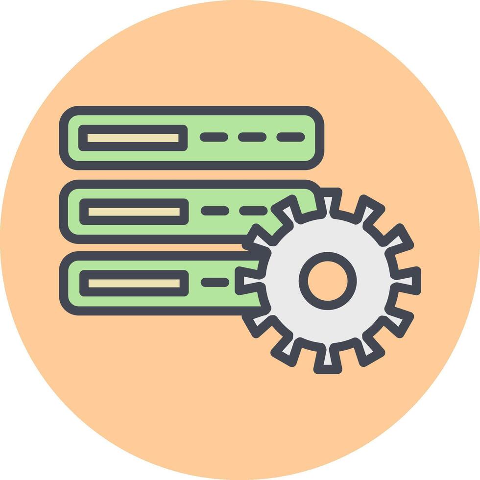 Database Setting Vector Icon