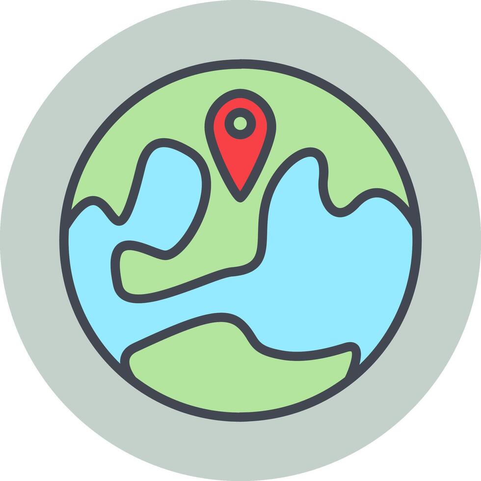 Locate on Earth Vector Icon