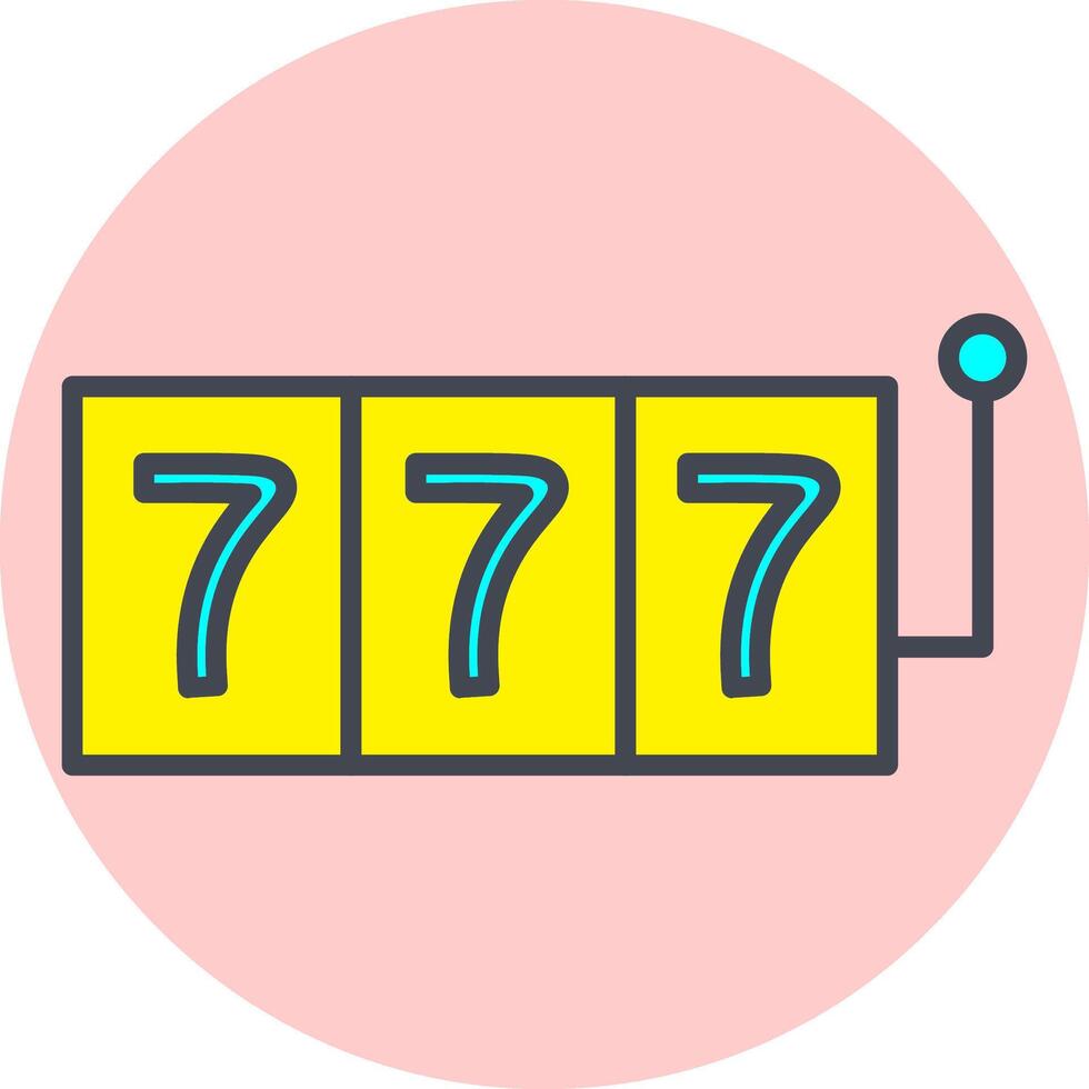 Slot Machine with Sevens Vector Icon