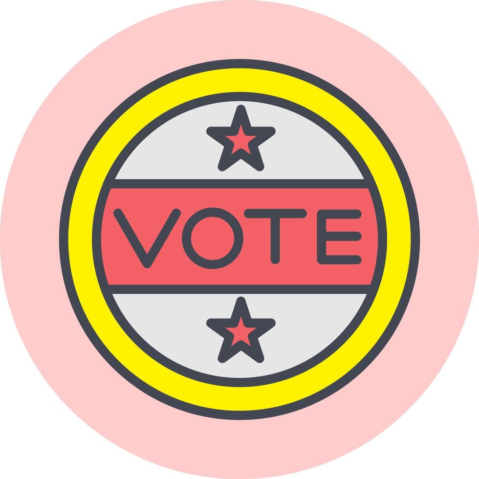 Vote Sticker Vector Icon