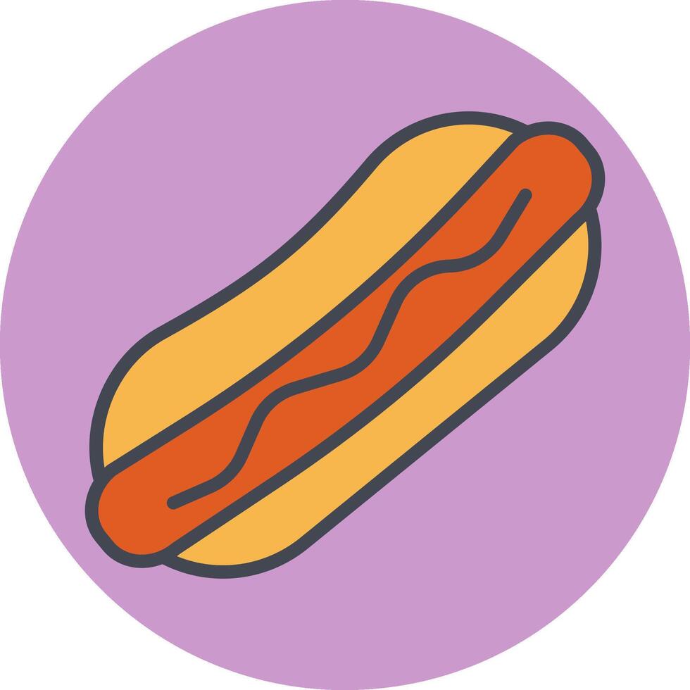 icono de vector de hotdog