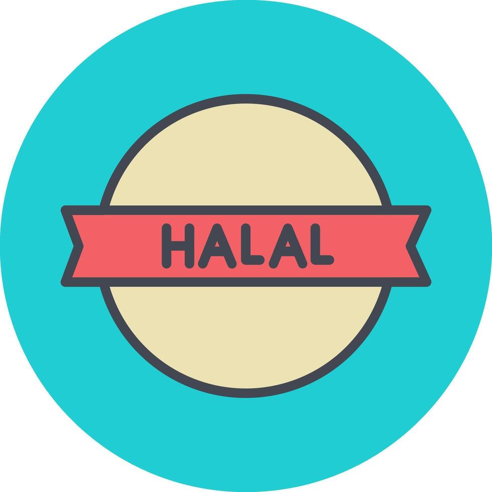 Halal Sticker Vector Icon