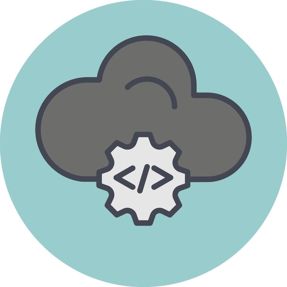 Cloud Coding Vector Icon
