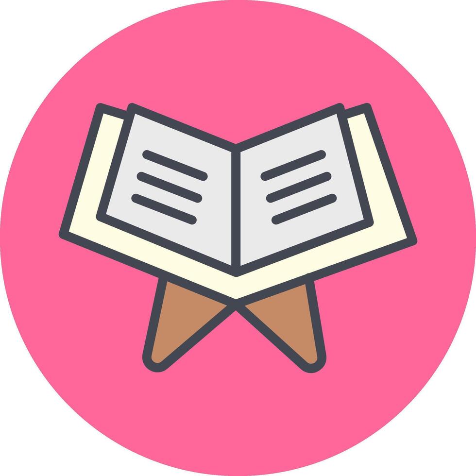 Reading Holy Book Vector Icon