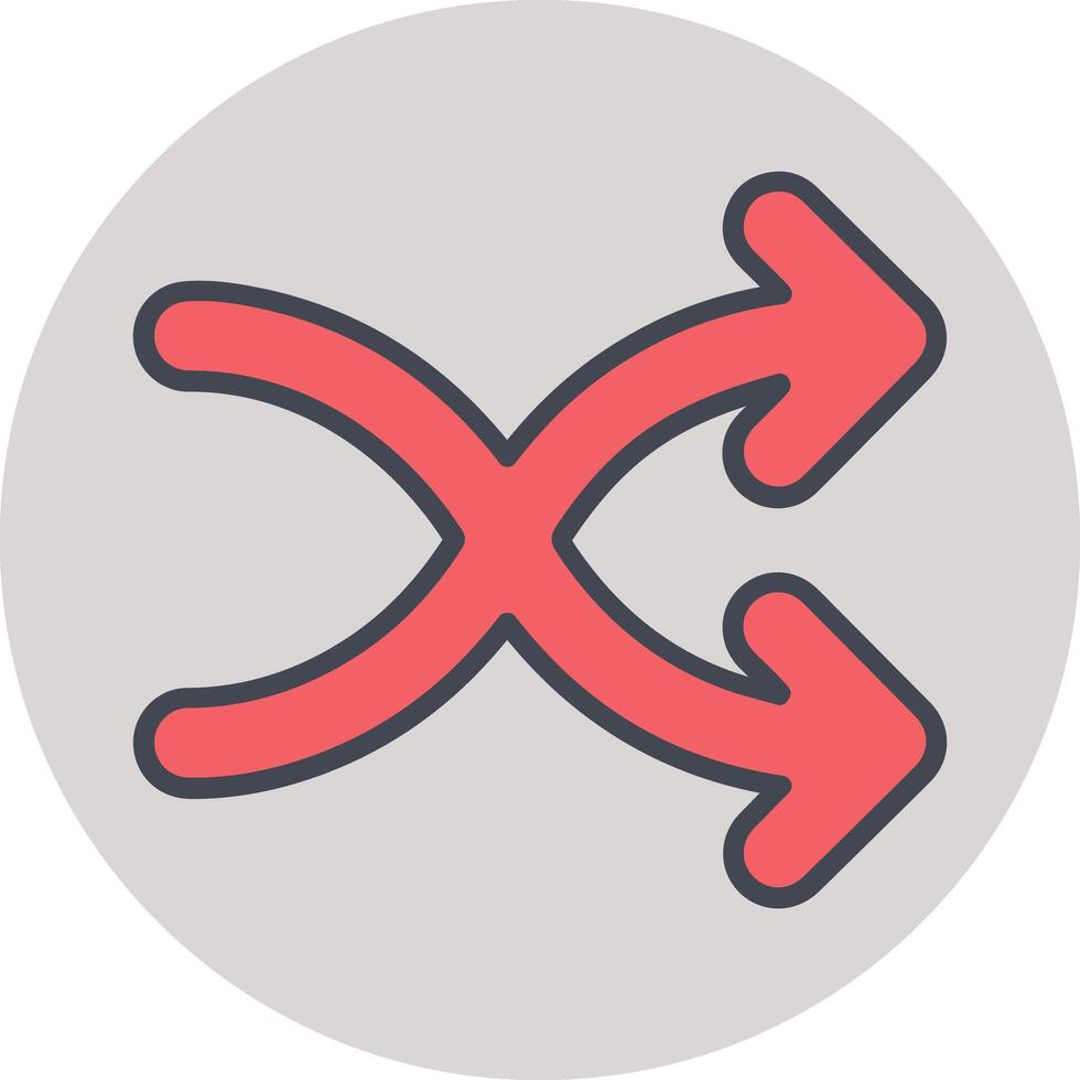 Arrow Crossing Vector Icon