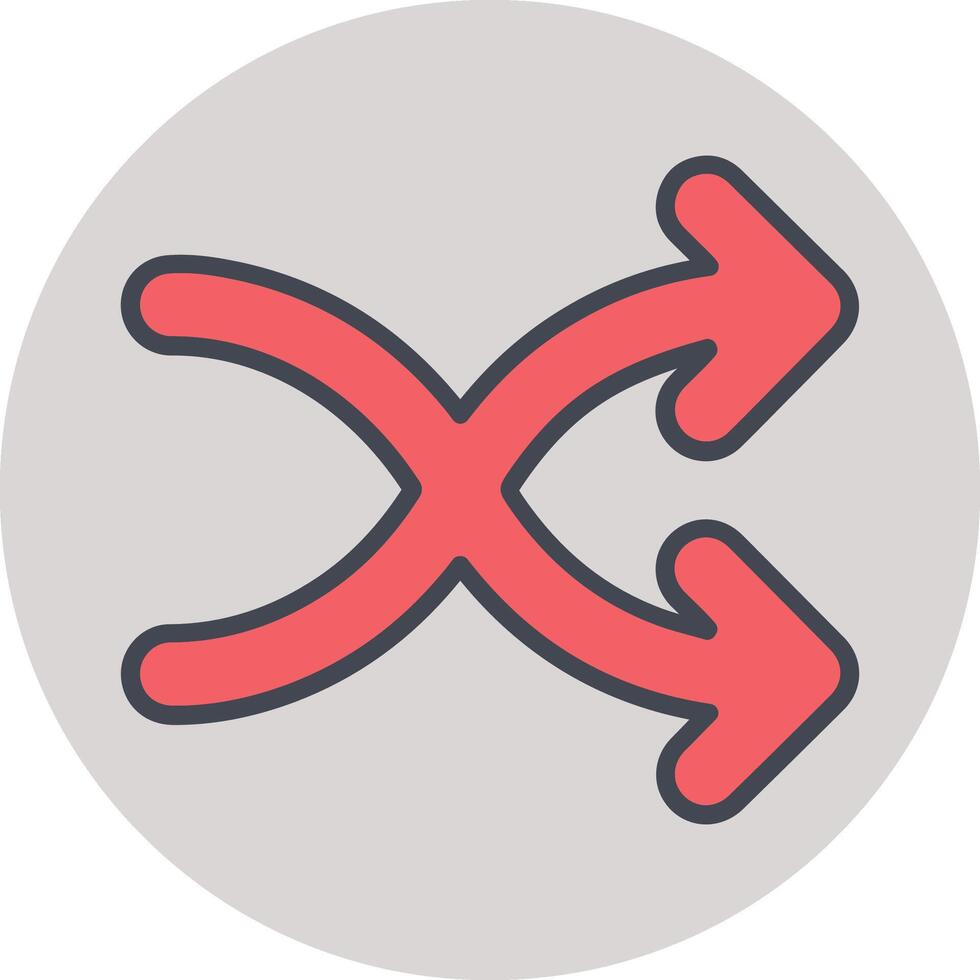 Arrow Crossing Vector Icon