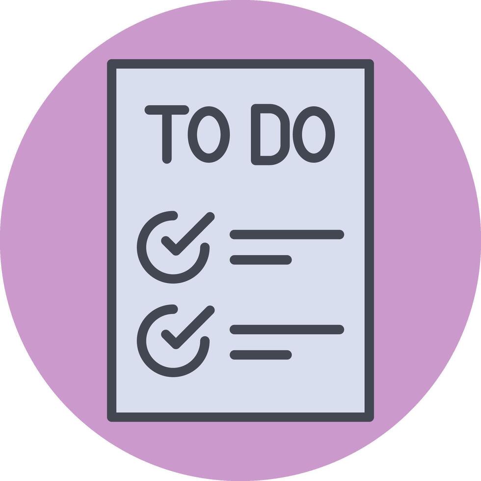 Today to Done Checklist Vector Icon