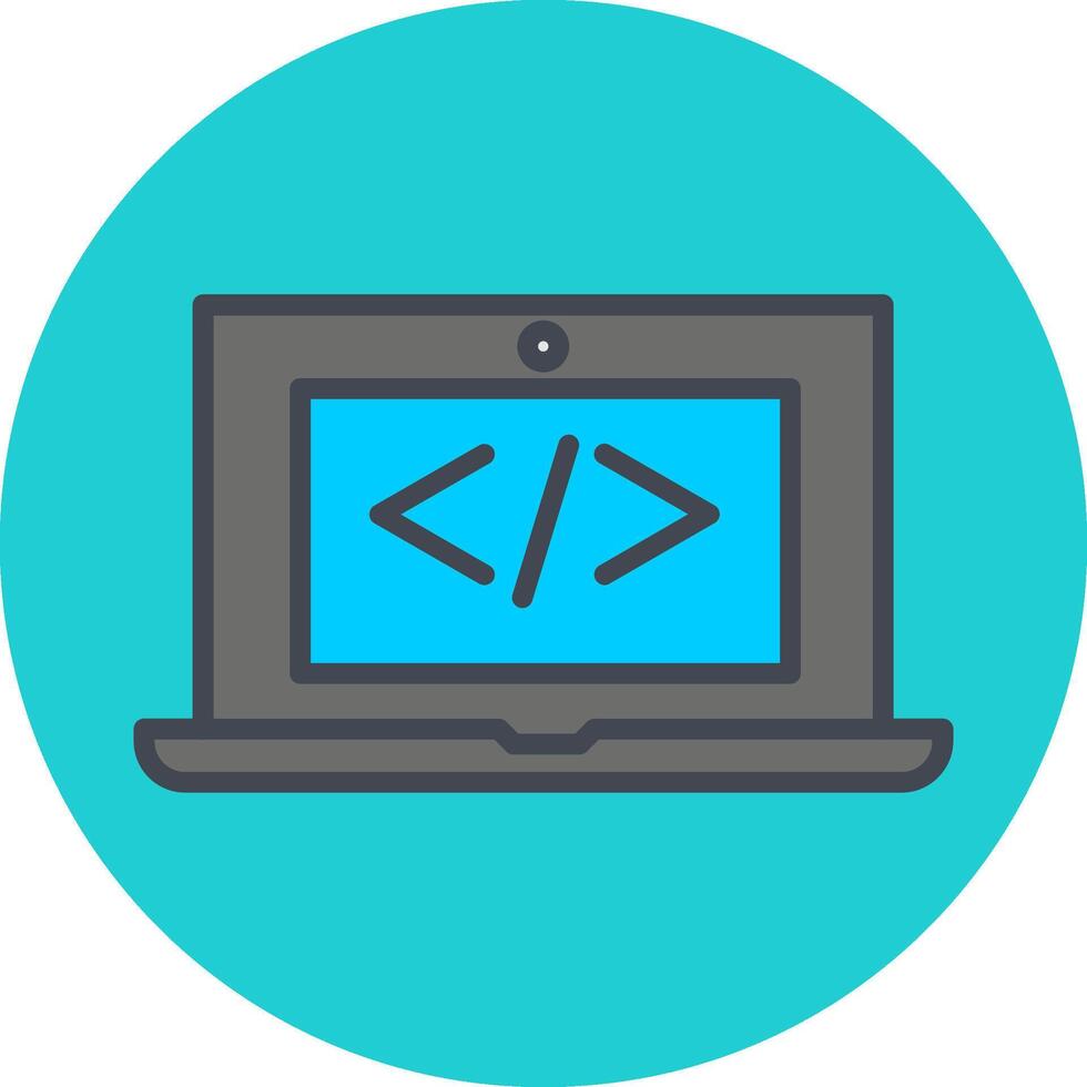 Coding Computer Vector Icon