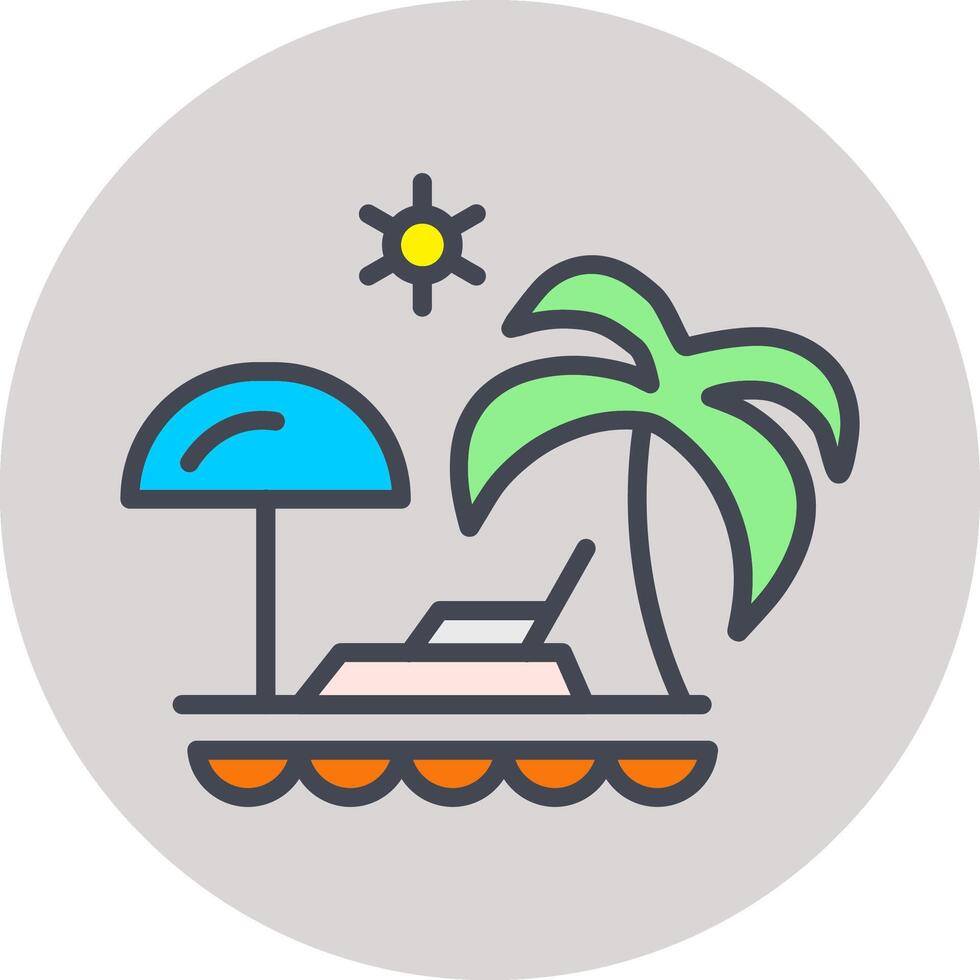 Vacation Spots Vector Icon