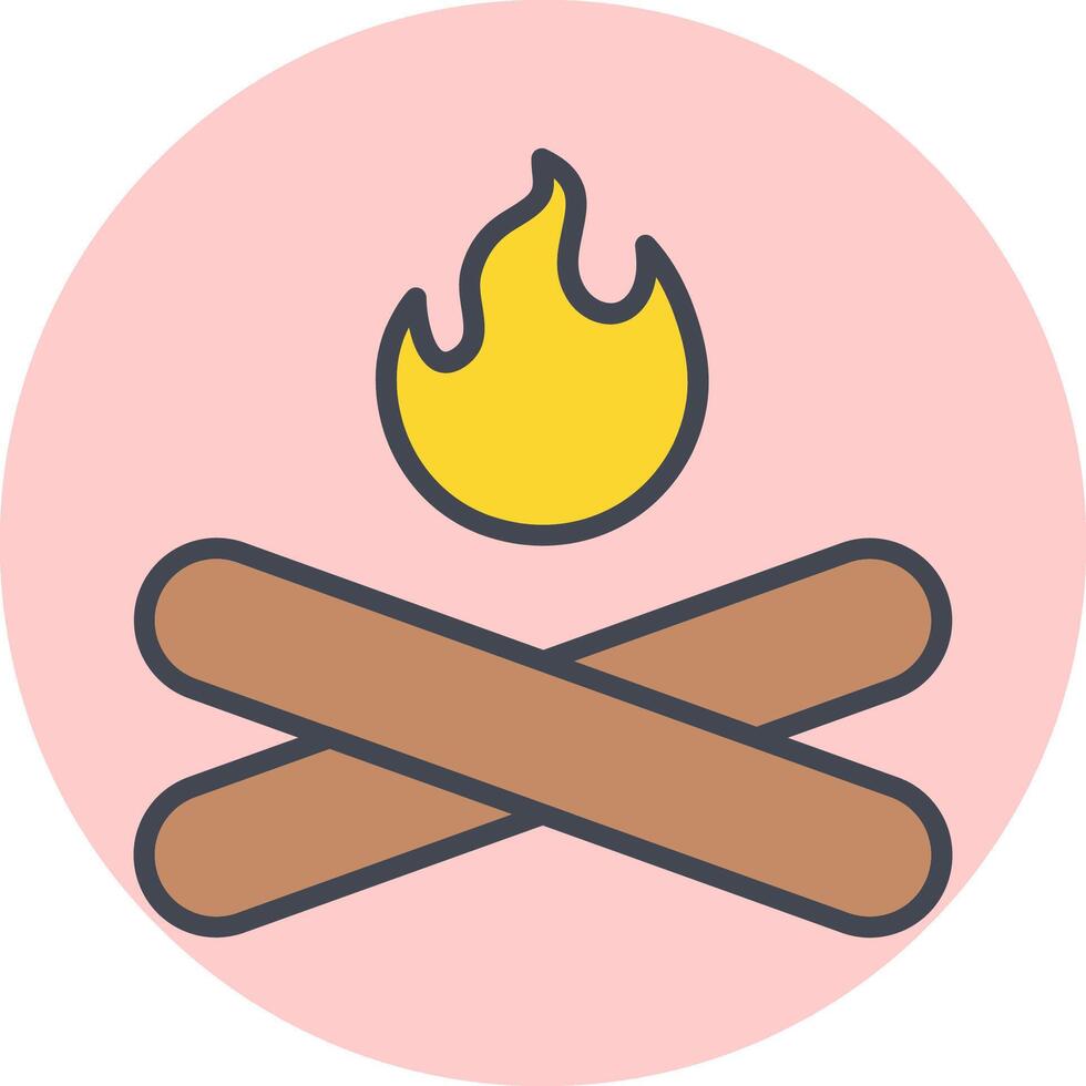 Camp Fire Vector Icon