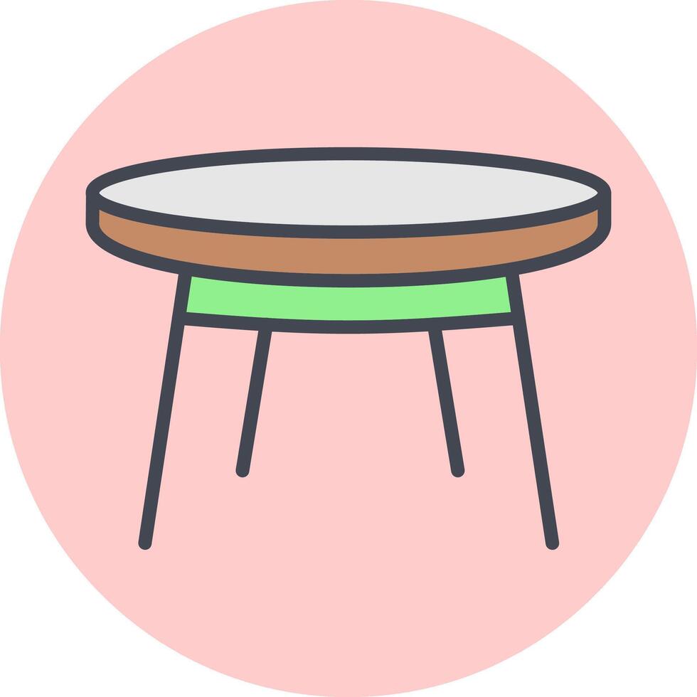 Small Table Vector Icon
