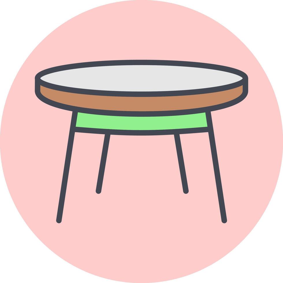 icono de vector de mesa pequeña