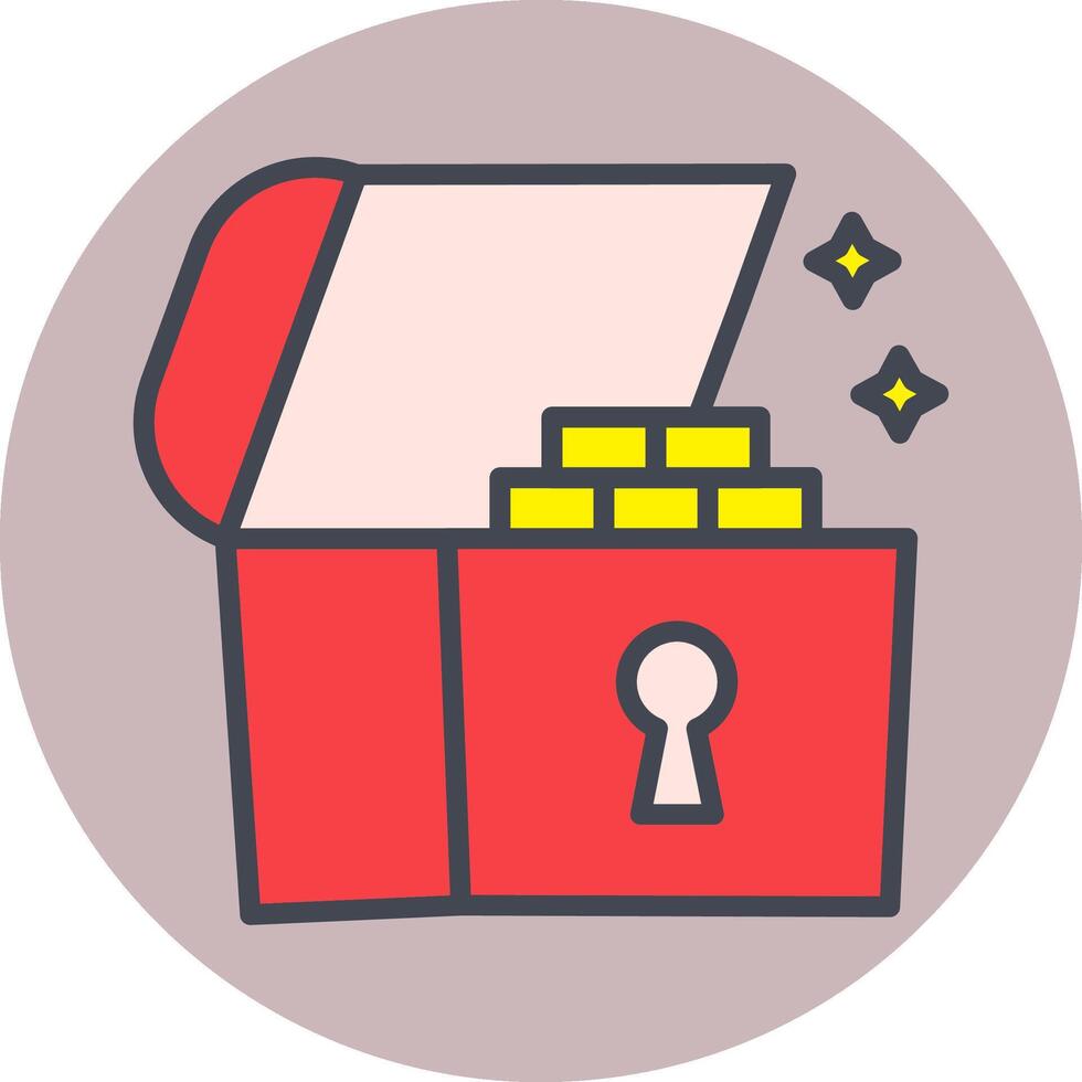 Open Treasure Box Vector Icon