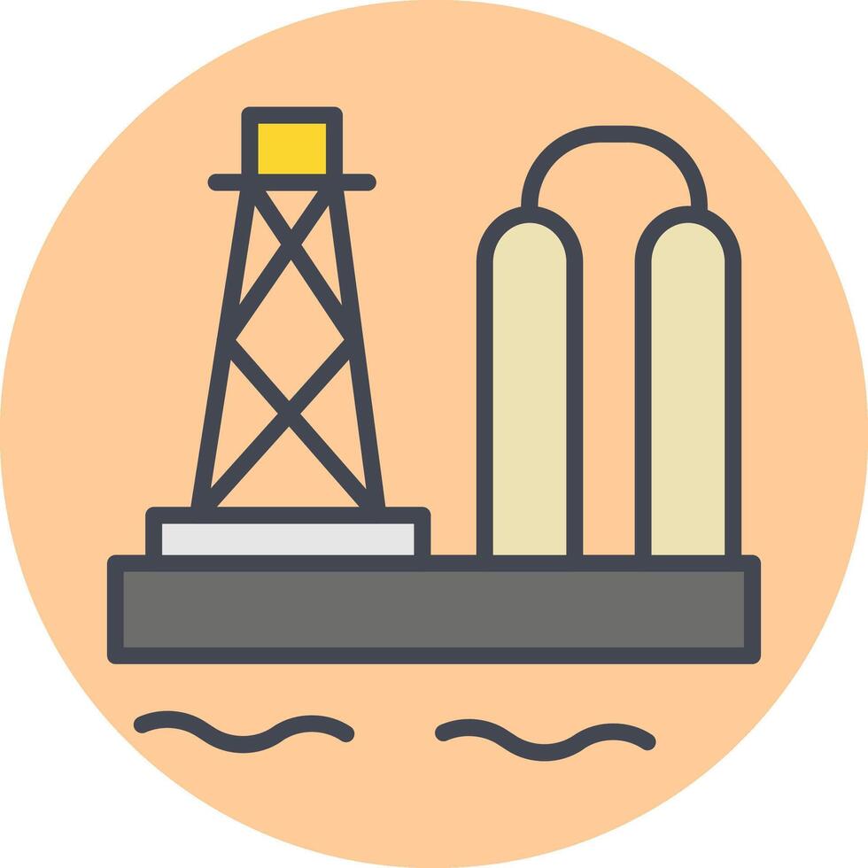 Oil Platform Vector Icon