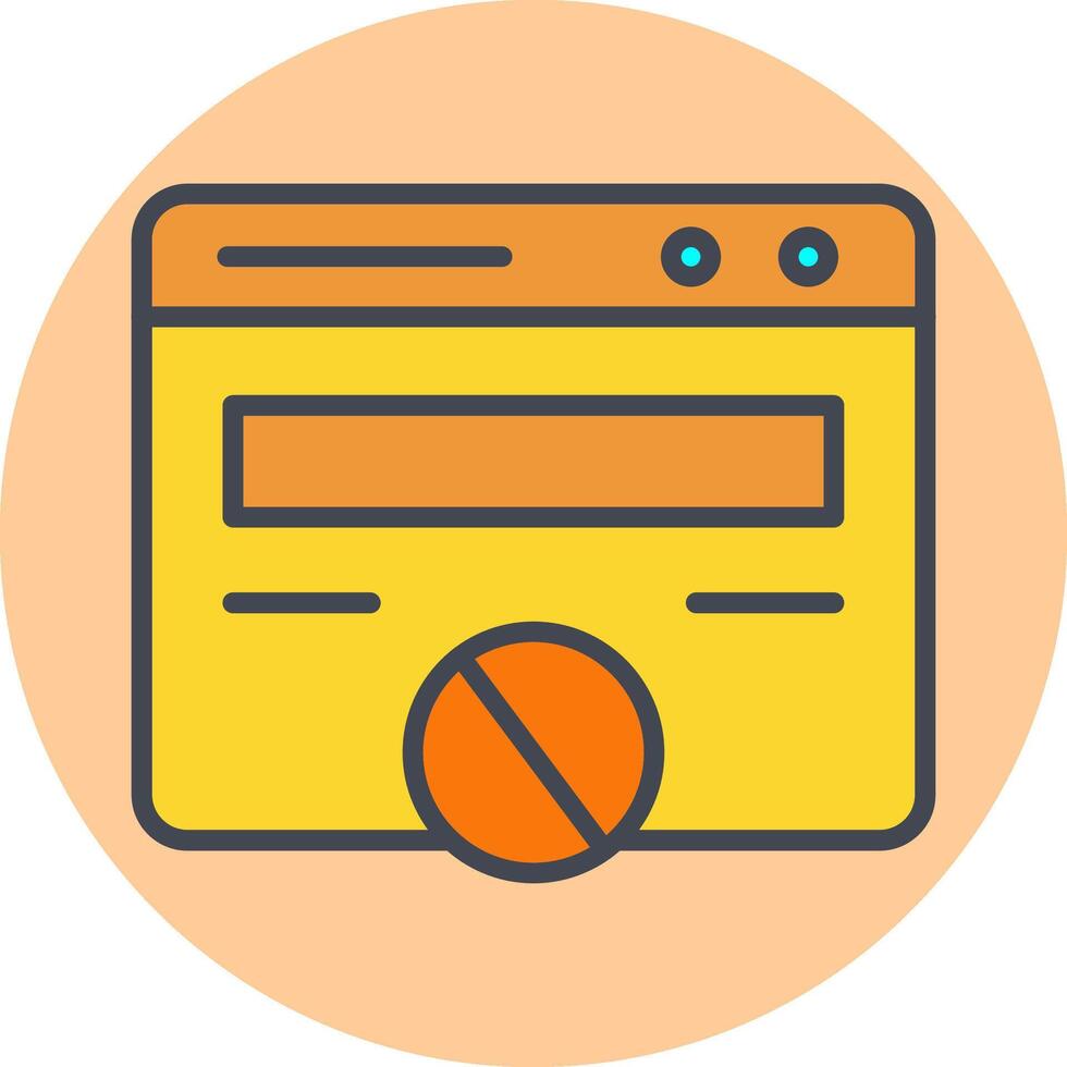 Block Website Vector Icon