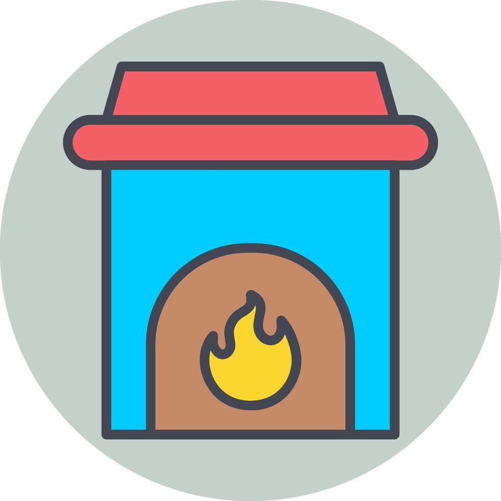 Fireplace Vector Icon