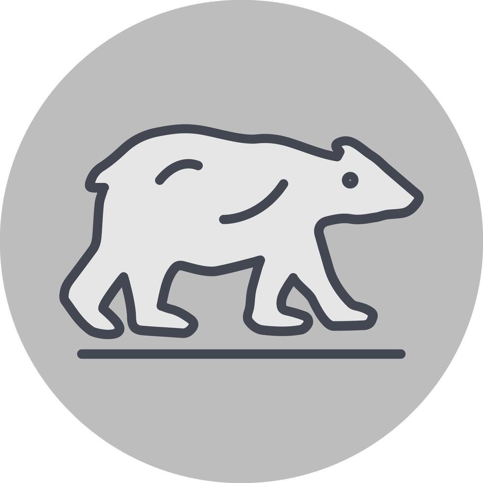 icono de vector de oso polar