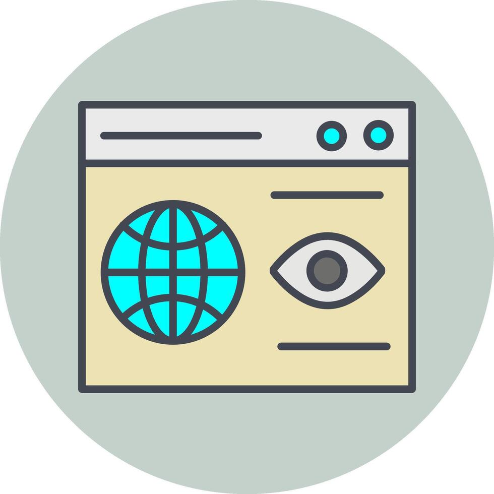 Web Visibility Vector Icon