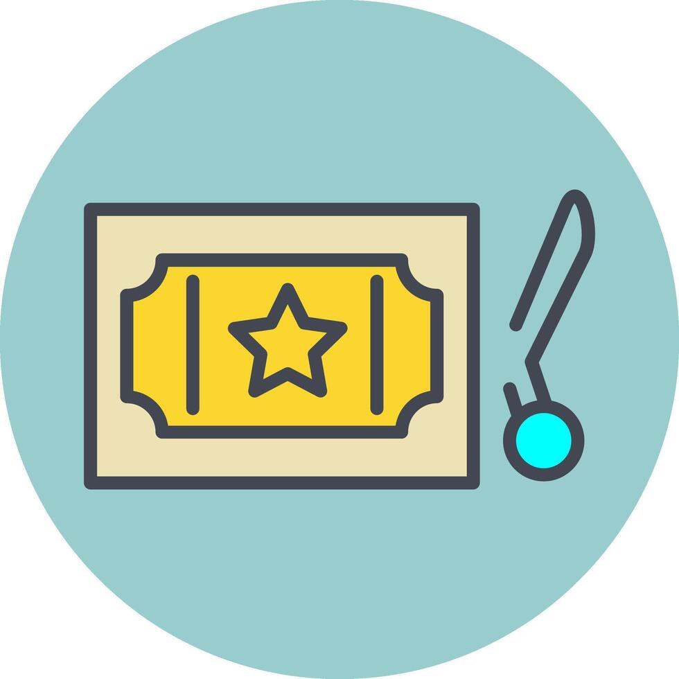 Scissor Ticket Vector Icon