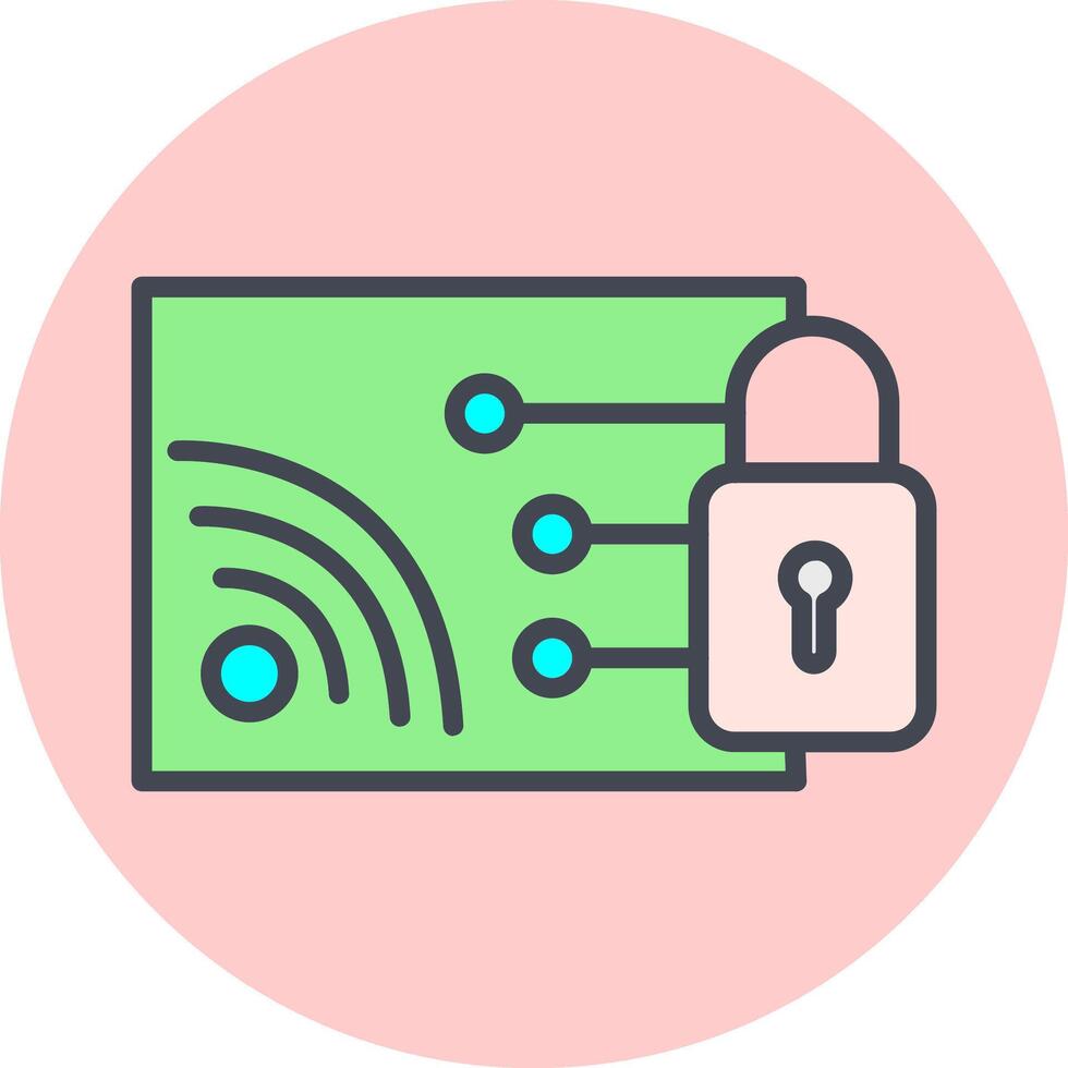 Protected WiFi Vector Icon