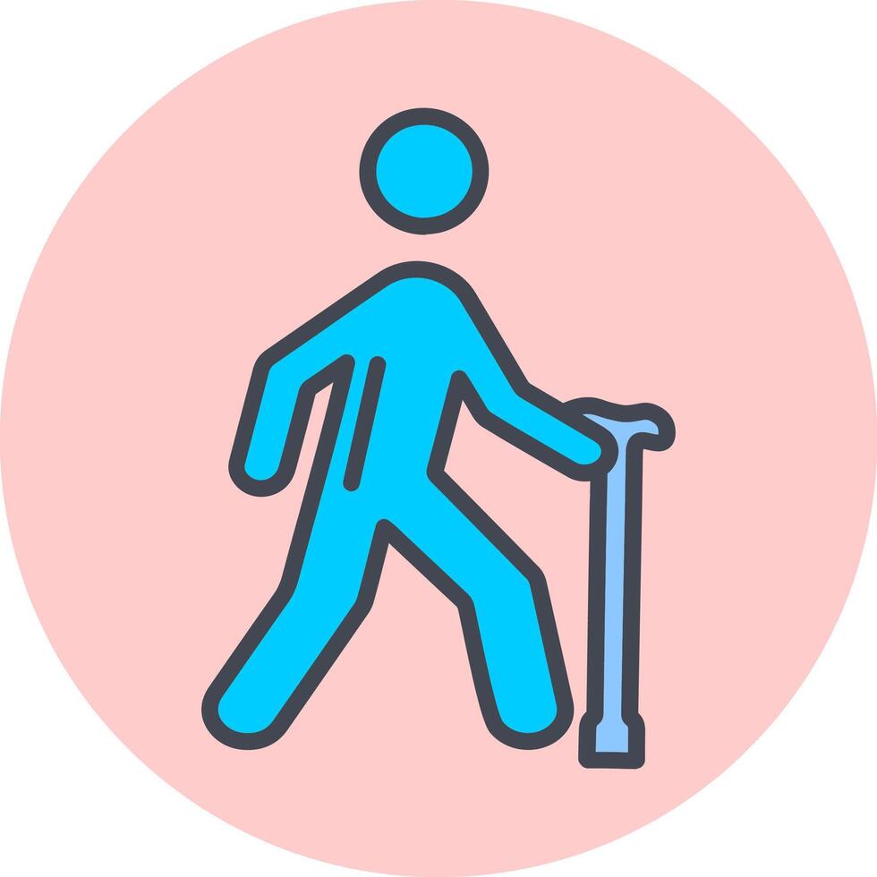 Walking Stick Vector Icon