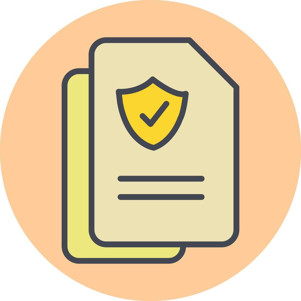 Document Protection Vector Icon