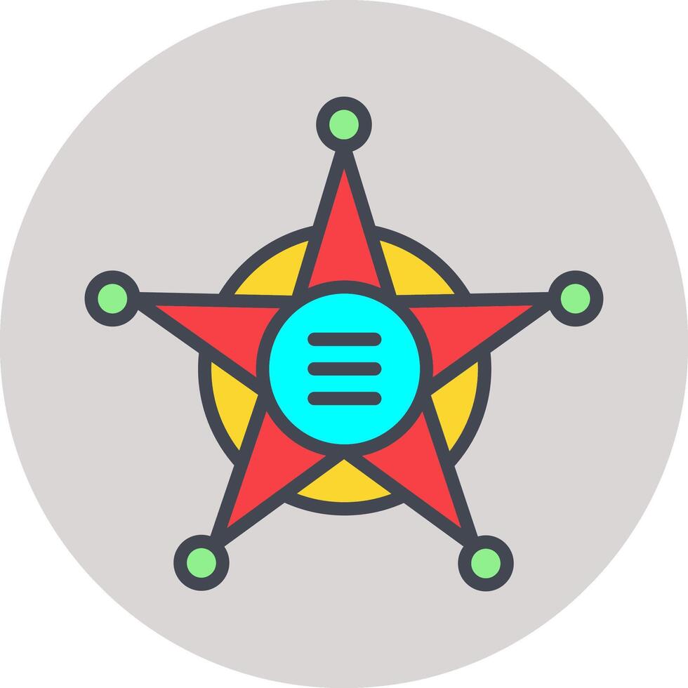 Sheriff Badge Vector Icon
