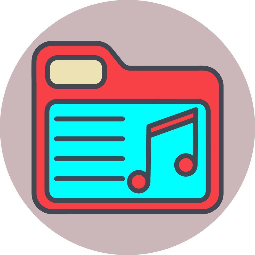 música carpeta vector icono